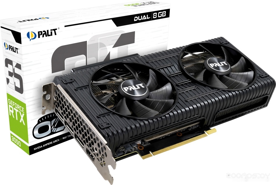 ���������� PALIT GeForce RTX 3050 Dual OC 8G NE63050T19P1-190AD �  �������� ������� �������
