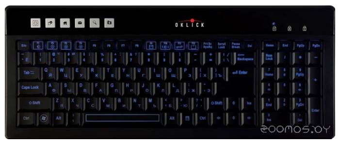 Клавиатура Oklick 490 S Illuminated Keyboard Black USB в  магазине Терабит Могилев