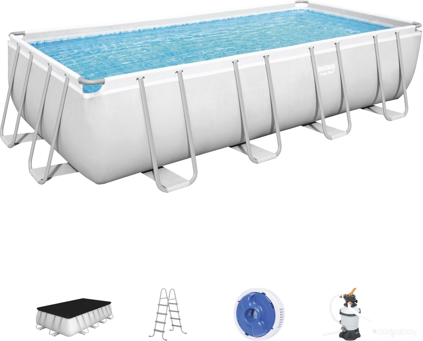 Каркасный бассейн Bestway Power Steel 56671 (488x244x122) в  магазине Терабит Могилев