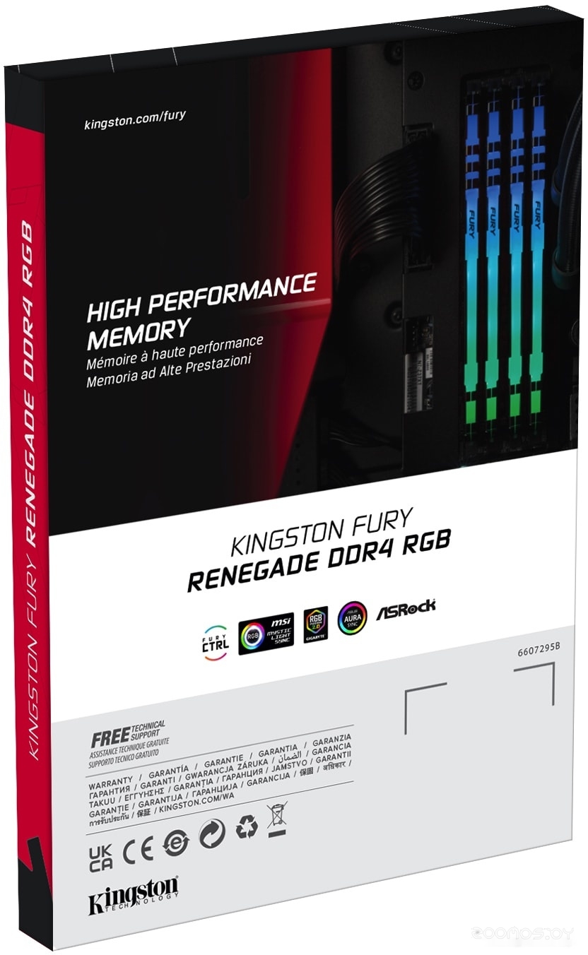 Оперативная память Kingston FURY Renegade RGB 8GB DDR4 PC4-28800 KF436C16RBA/8 в  магазине Терабит Могилев