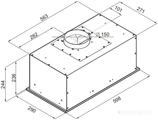 Вытяжка Maunfeld Crosby Power 60 (Inox) в  магазине Терабит Могилев