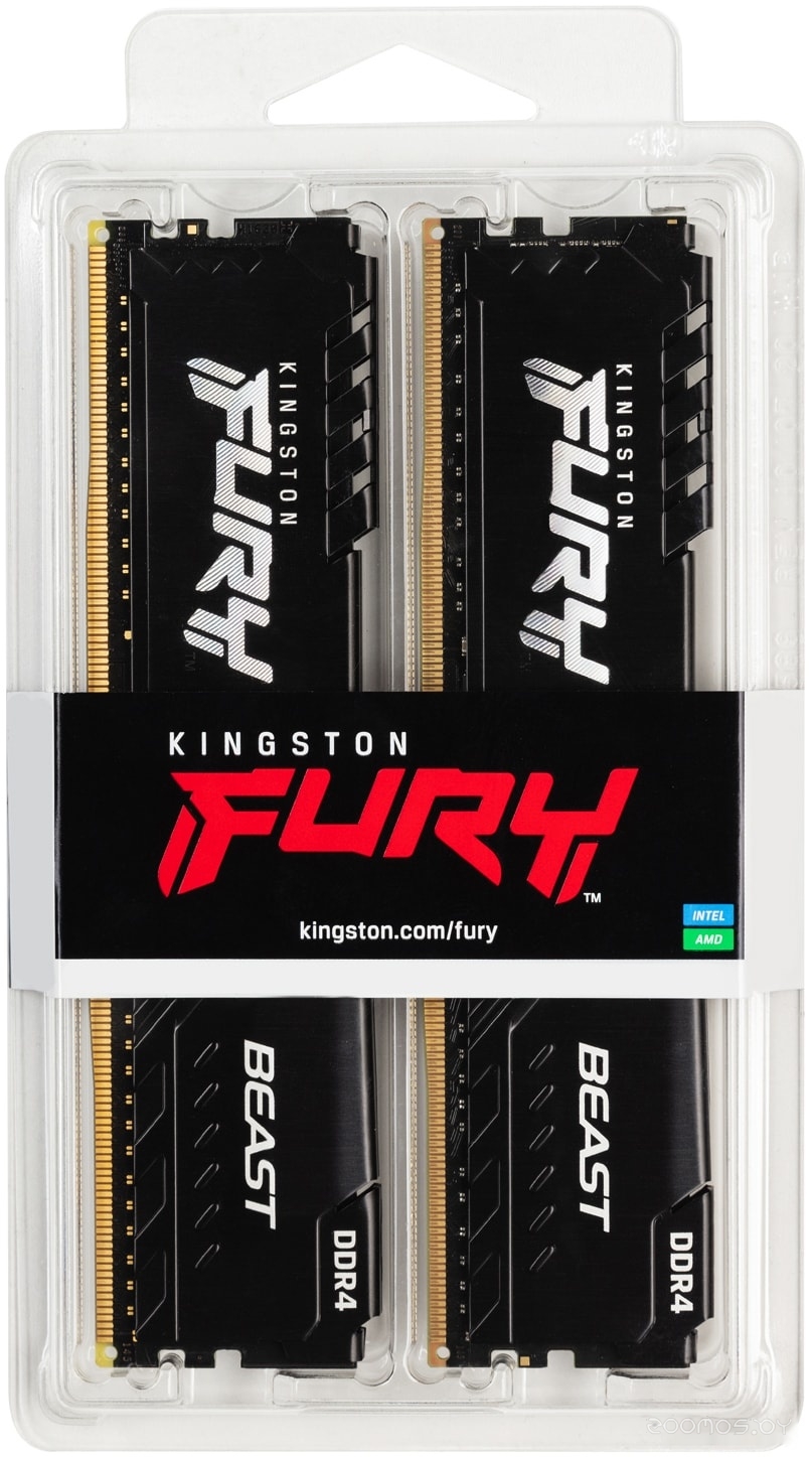Оперативная память Kingston FURY Beast 2x16GB DDR4 PC4-25600 KF432C16BBK2/32 в  магазине Терабит Могилев