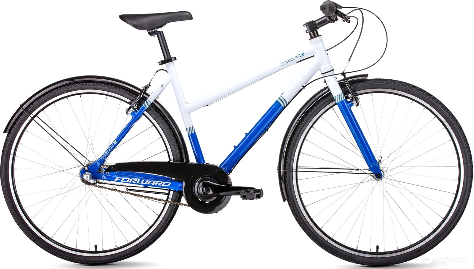 Велосипед Forward Corsica 28 (белый/синий, 2019) в  магазине Терабит Могилев