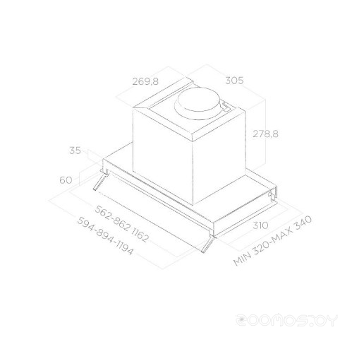 Вытяжка Elica BOX IN IX/A/90 в  магазине Терабит Могилев