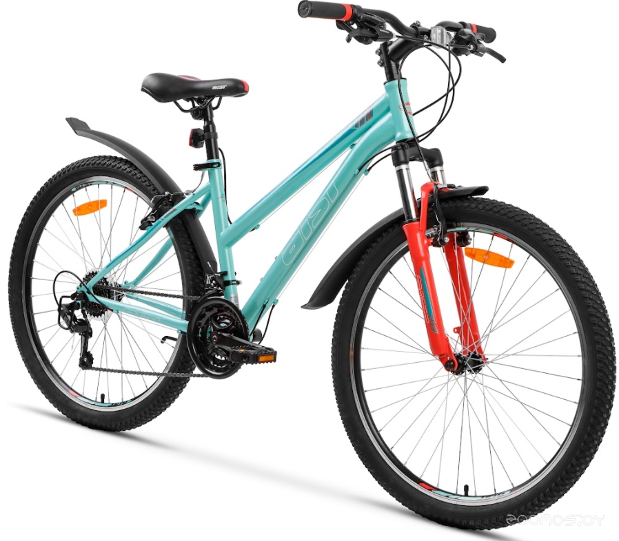 Велосипед Aist Quest W 26 (13, бирюзовый/оранжевый, 2022) в  магазине Терабит Могилев