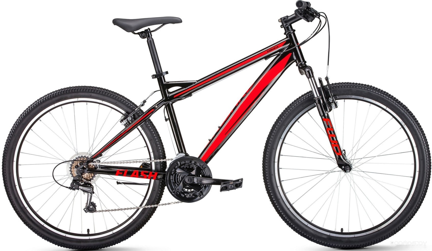 Велосипед Forward Flash 26 1.0 р.19 2020 (черный/красный) в  магазине Терабит Могилев