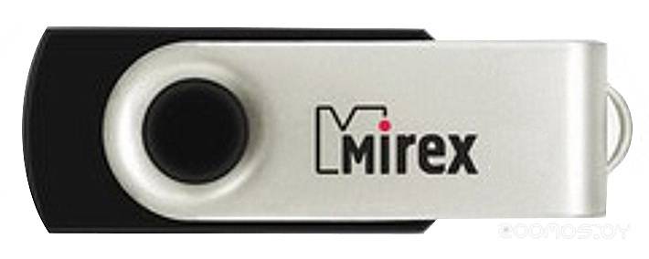 USB Flash Mirex SWIVEL RUBBER BLACK 16GB     