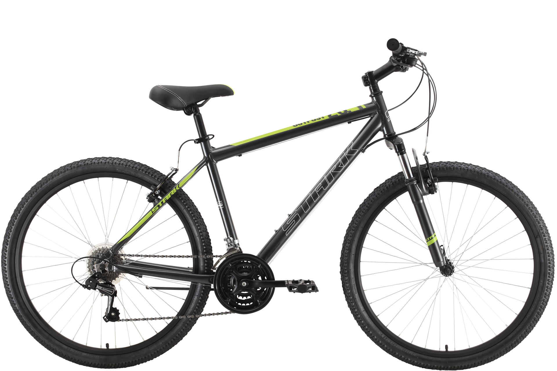 Велосипед Stark Outpost 26.1 V (18, черный/зеленый) в  магазине Терабит Могилев