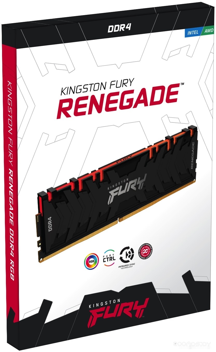 Оперативная память Kingston FURY Renegade RGB 8GB DDR4 PC4-28800 KF436C16RBA/8 в  магазине Терабит Могилев