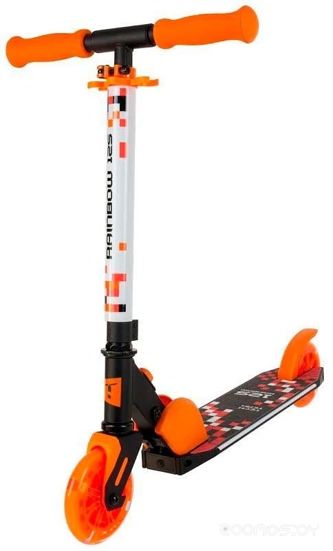 Двухколесный детский самокат Techteam Rainbow 125 (черный/оранжевый) в  магазине Терабит Могилев