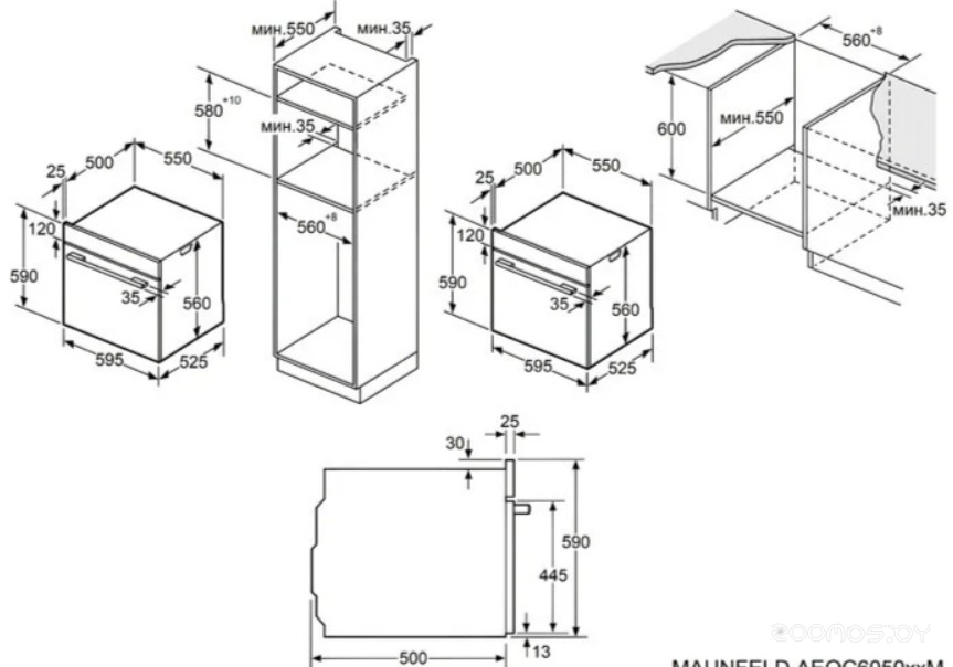 ������� ���� Maunfeld AEOC6050B2M �  �������� ������� �������