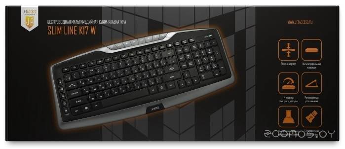 Клавиатура Jet.A SlimLine K17 W (Black) в  магазине Терабит Могилев
