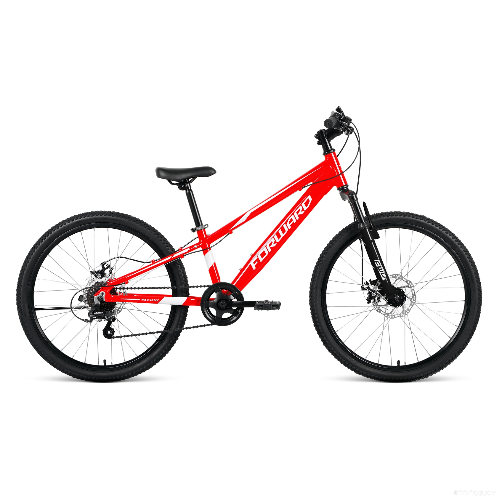 Велосипед Forward Rise 24 2.0 disc 2022 (красный/белый) в  магазине Терабит Могилев