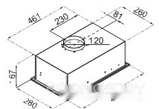 Кухонная вытяжка Maunfeld Crosby Singl 5028 (белый) в  магазине Терабит Могилев