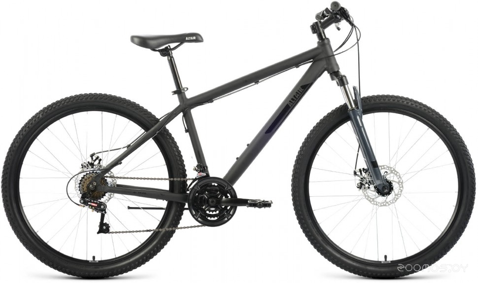 Велосипед ALTAIR AL 27.5 D р.15 2022 (черный матовый/черный) в  магазине Терабит Могилев
