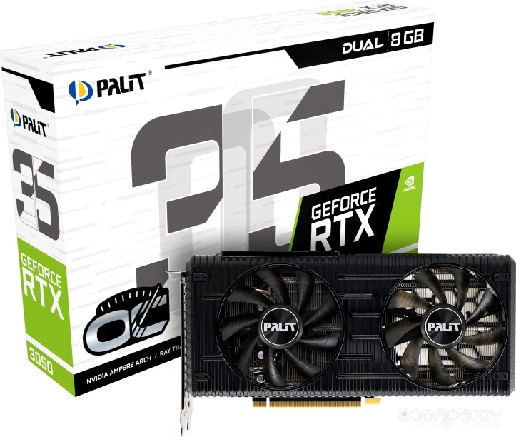 ���������� PALIT GeForce RTX 3050 Dual OC 8G NE63050T19P1-190AD �  �������� ������� �������
