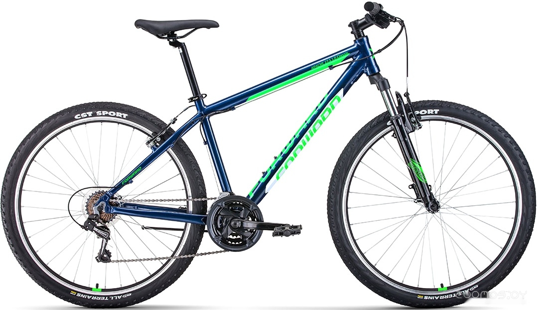 Велосипед Forward Apache 27.5 1.0 Classic р.19 2022 (синий/зеленый) в  магазине Терабит Могилев