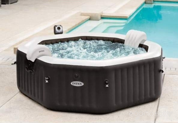 Надувной бассейн INTEX Jet & Bubble Deluxe 28458 (201x71) в  магазине Терабит Могилев