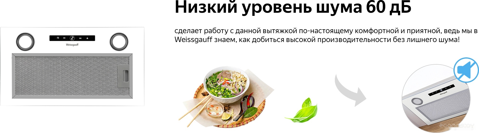 Кухонная вытяжка Weissgauff Box 1200 WH в  магазине Терабит Могилев