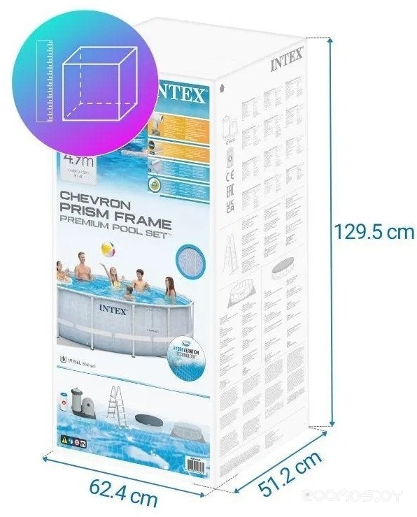 ��������� ������� INTEX Prism Frame Chevron 26746 (488�122) �  �������� ������� �������