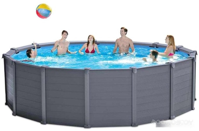 Каркасный бассейн INTEX Graphite Gray Panel 26384 (478х124) в  магазине Терабит Могилев