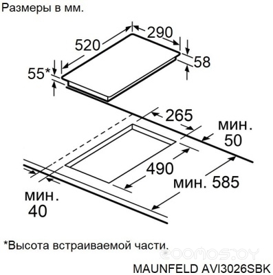 �������� ������ Maunfeld AVI3026SBK �  �������� ������� �������