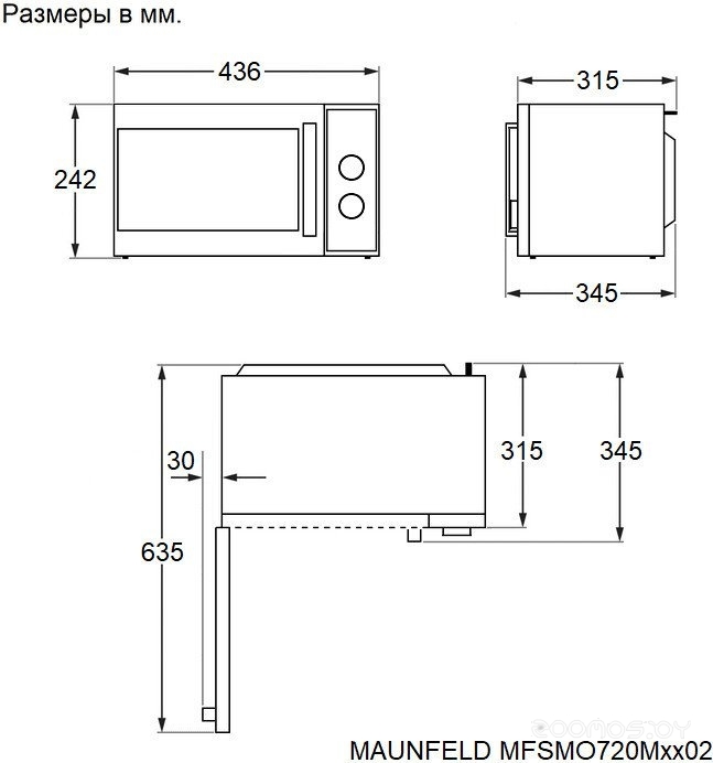 ������������� ���� Maunfeld MFSMO720MW02 �  �������� ������� �������