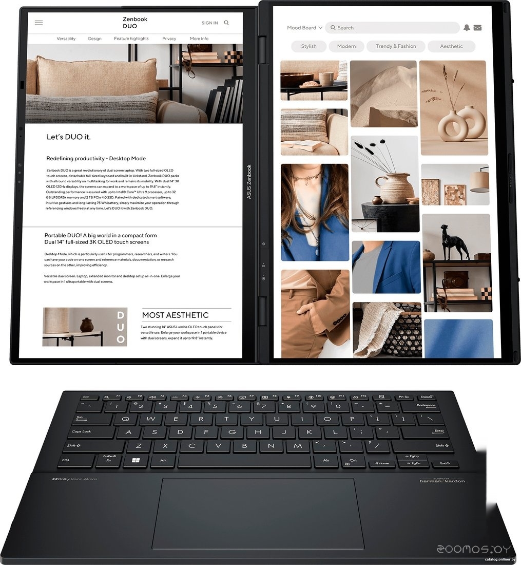 ������� ������� Asus Zenbook 14 Duo OLED UX8406CA-QL080W �  �������� ������� �������