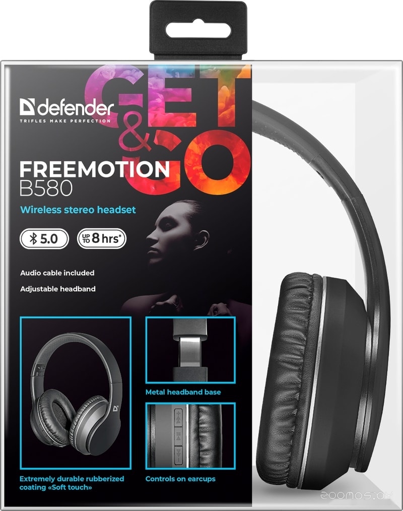 Наушники Defender FreeMotion B580 (черный) в  магазине Терабит Могилев