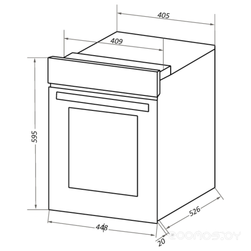 Электрический духовой шкаф Maunfeld EOEC516W в  магазине Терабит Могилев