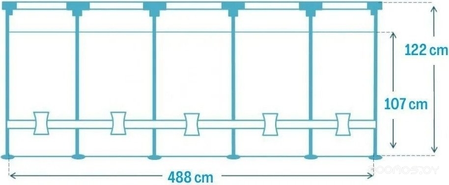 ��������� ������� INTEX Prism Frame Chevron 26746 (488�122) �  �������� ������� �������