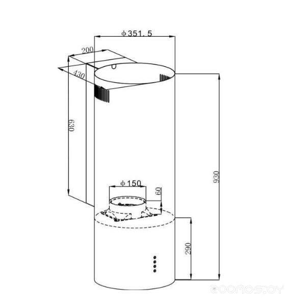 Вытяжка HOMSair ART 1050WL 35 White в  магазине Терабит Могилев