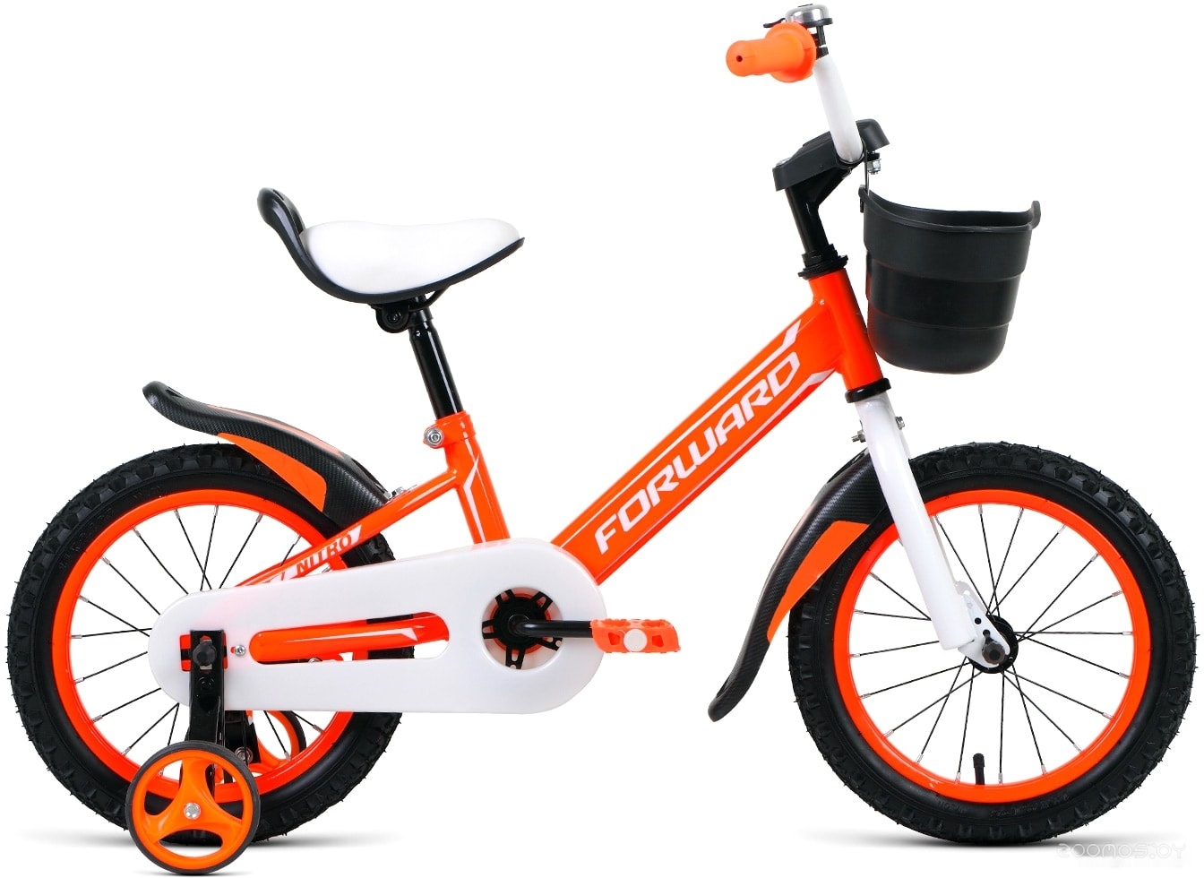 Детский велосипед Forward Nitro 14 2021 (оранжевый/белый) в  магазине Терабит Могилев