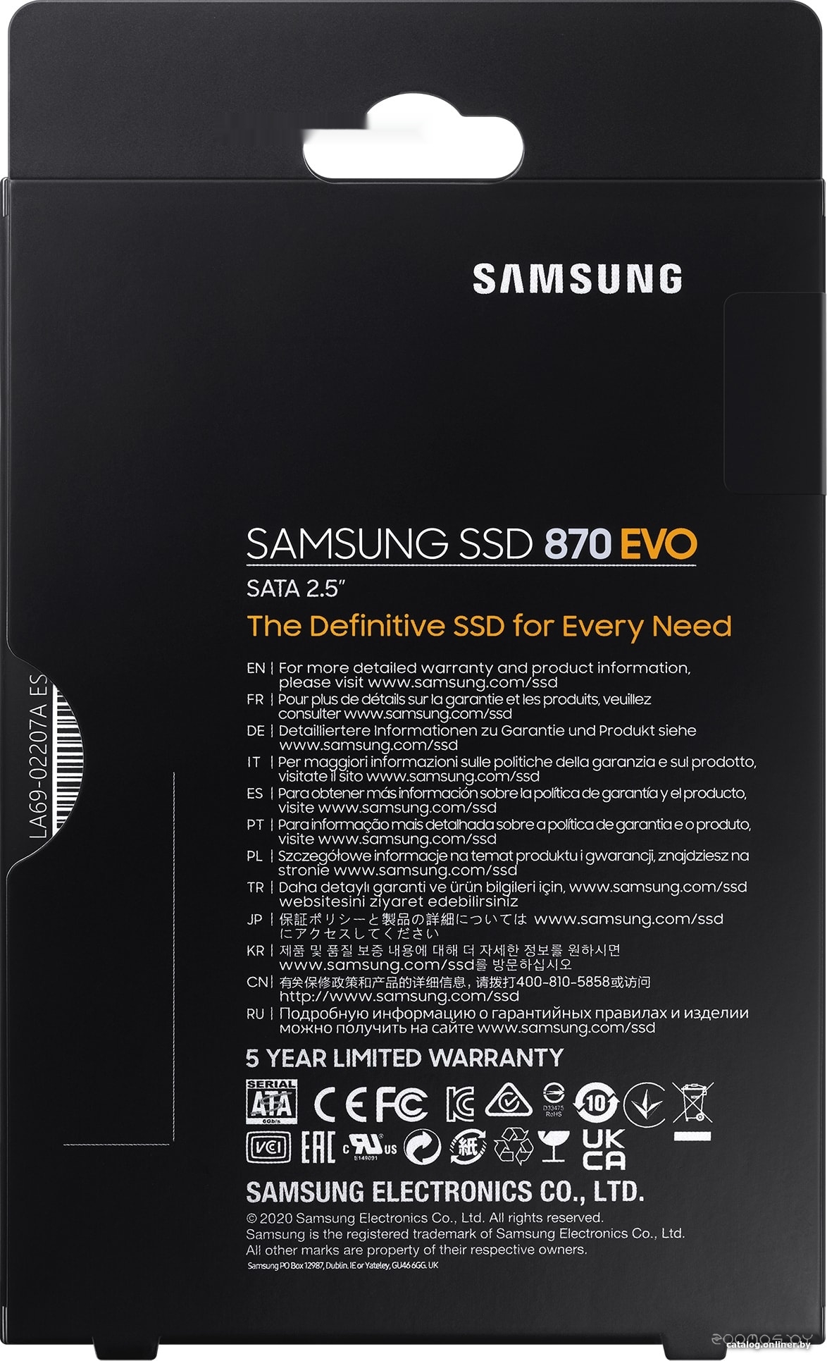 SSD Samsung 870 Evo 1TB MZ-77E1T0BW в  магазине Терабит Могилев