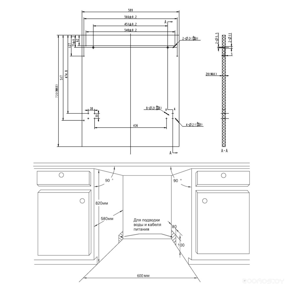 ������������ ������������� ������ HOMSair DW66M �  �������� ������� �������