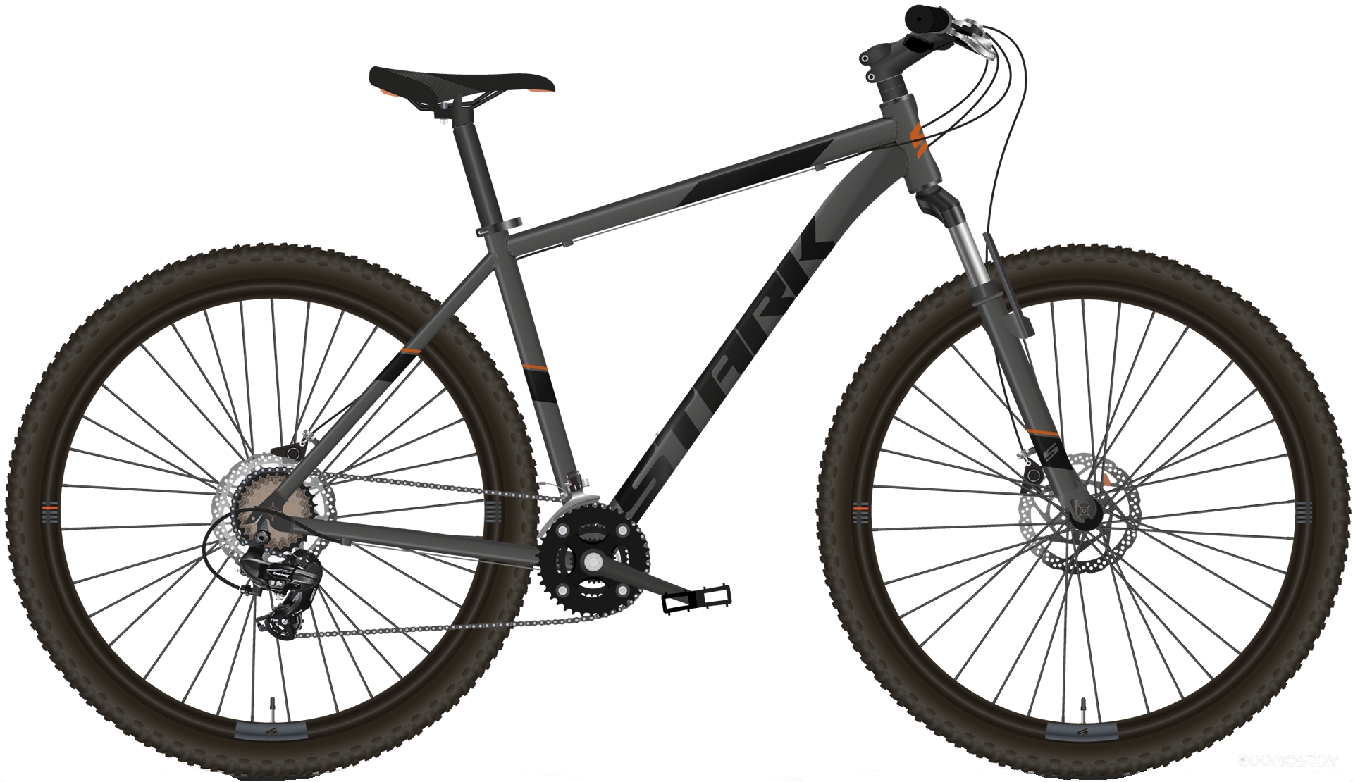 Велосипед Stark Hunter 27.2 D (20, черный/серый, 2021) в  магазине Терабит Могилев