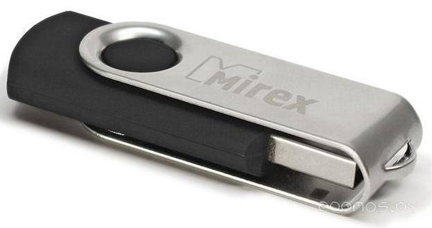 USB Flash Mirex SWIVEL RUBBER BLACK 16GB     