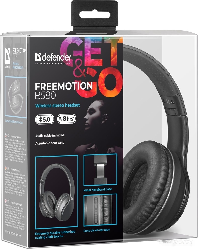 Наушники Defender FreeMotion B580 (черный) в  магазине Терабит Могилев
