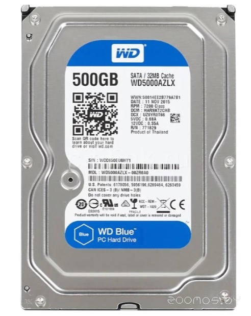   Western Digital WD Blue Desktop 500 GB (WD5000AZLX)     