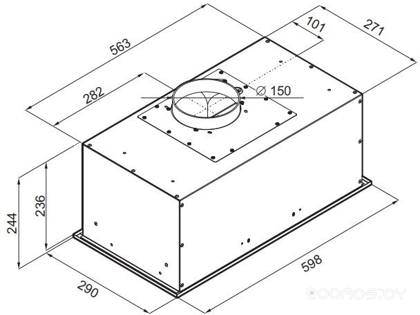Вытяжка Maunfeld Crosby Power 60 (белый) в  магазине Терабит Могилев