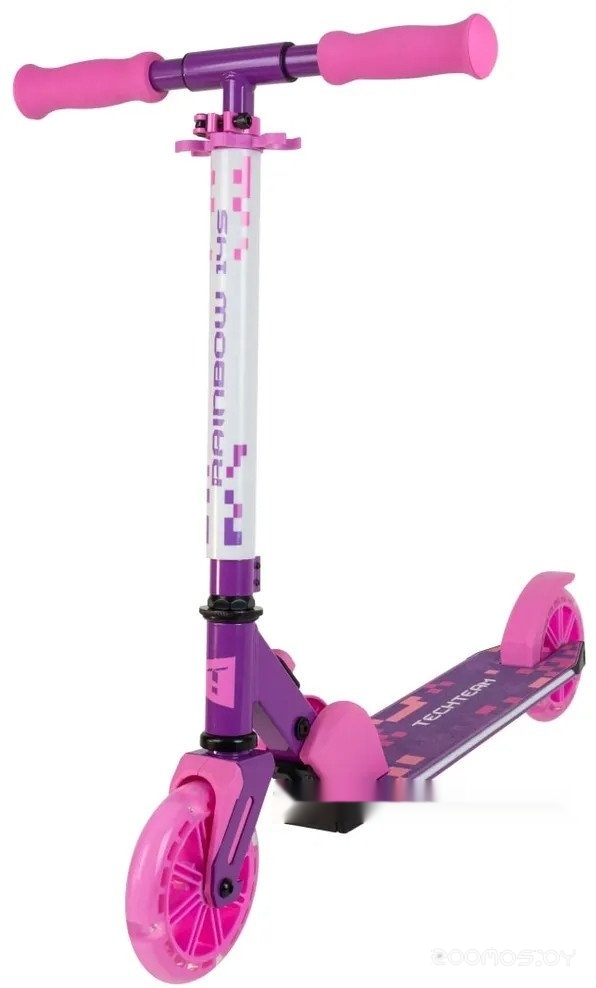Двухколесный детский самокат Techteam Rainbow 145 (фиолетовый/розовый) в  магазине Терабит Могилев