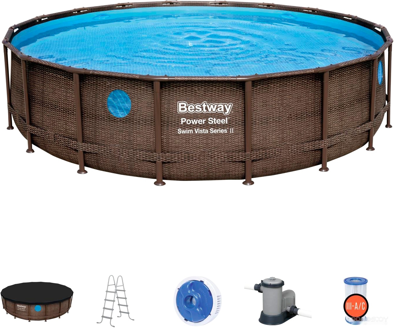 Каркасный бассейн Bestway Power Steel 56977 (549x122) в  магазине Терабит Могилев