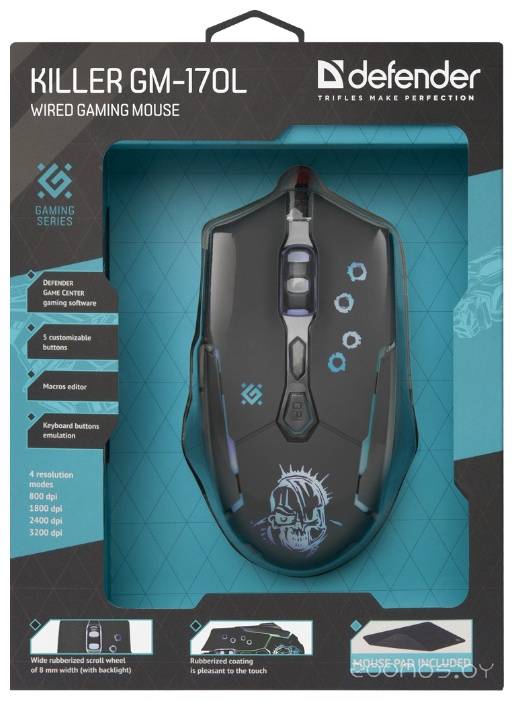 Мышь Defender Killer GM-170L Black USB в  магазине Терабит Могилев