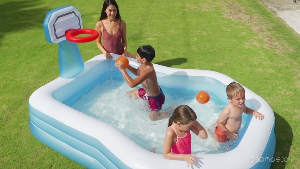 Надувной бассейн INTEX Shootin Hoops 57183 (257х188х130) в  магазине Терабит Могилев