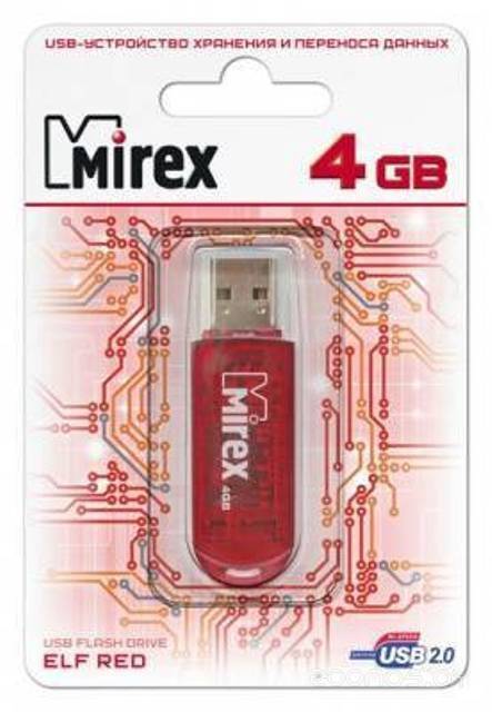 USB Flash Mirex ELF 4Gb (Red)     