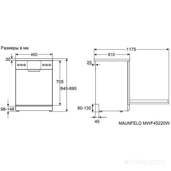 ��������������� ������������� ������ Maunfeld MWF45220W �  �������� ������� �������