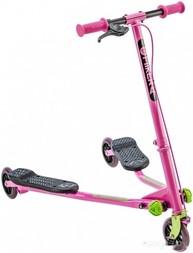 Самокат Yvolution Fliker Air A1 (розовый/зеленый) в  магазине Терабит Могилев