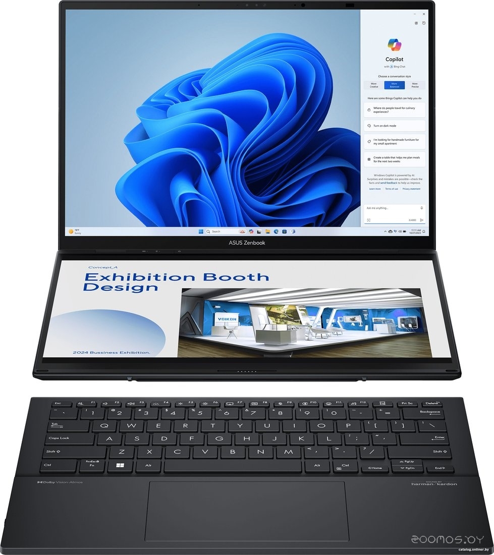 ������� ������� Asus Zenbook 14 Duo OLED UX8406CA-QL080W �  �������� ������� �������